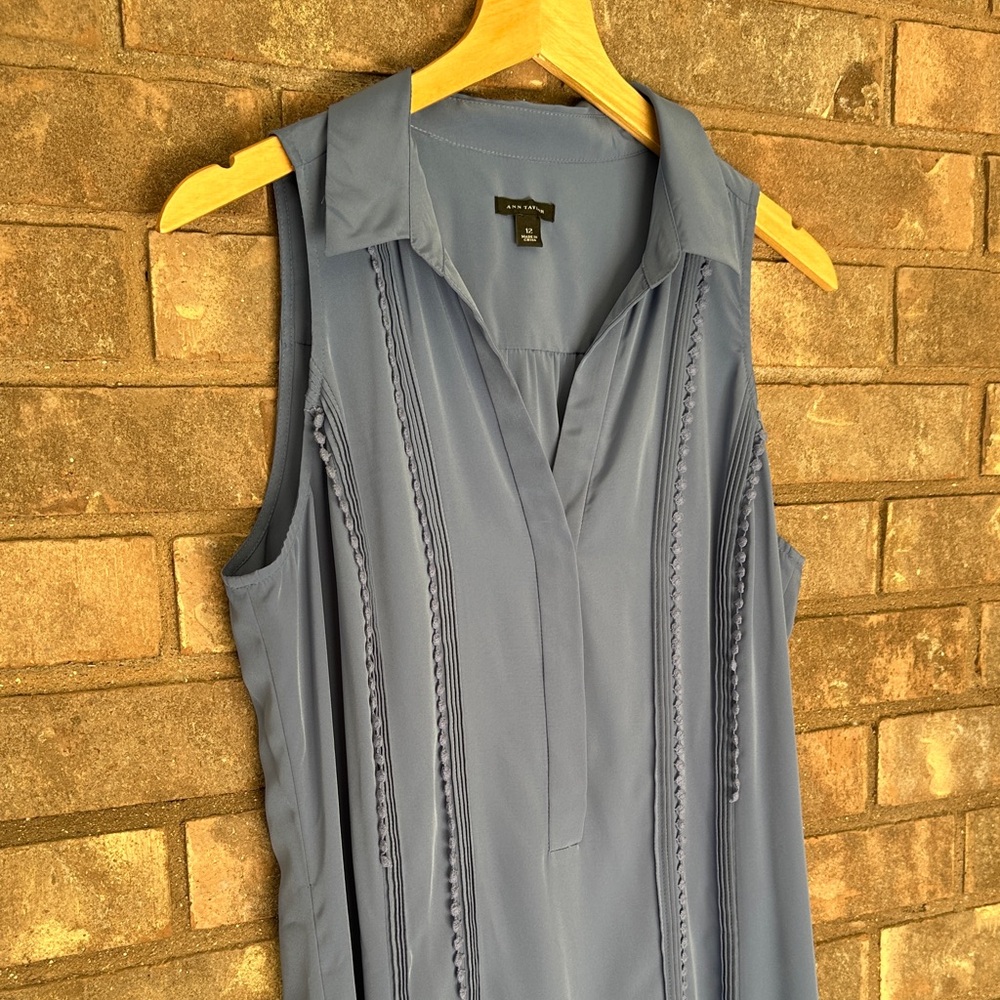 Ann Taylor Blue Midi Dress - Picture 3 of 9